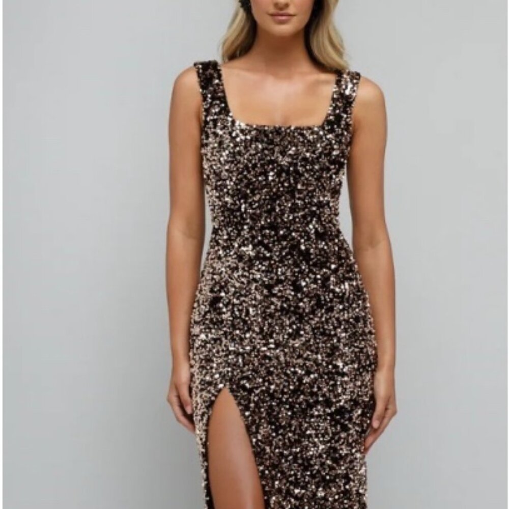 Beatrice Gold Sequin Dress